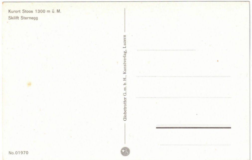 Cartoline postali: Stoos - Skilift Sternegg – Usato da Binningen venduto da Mountainrider 1