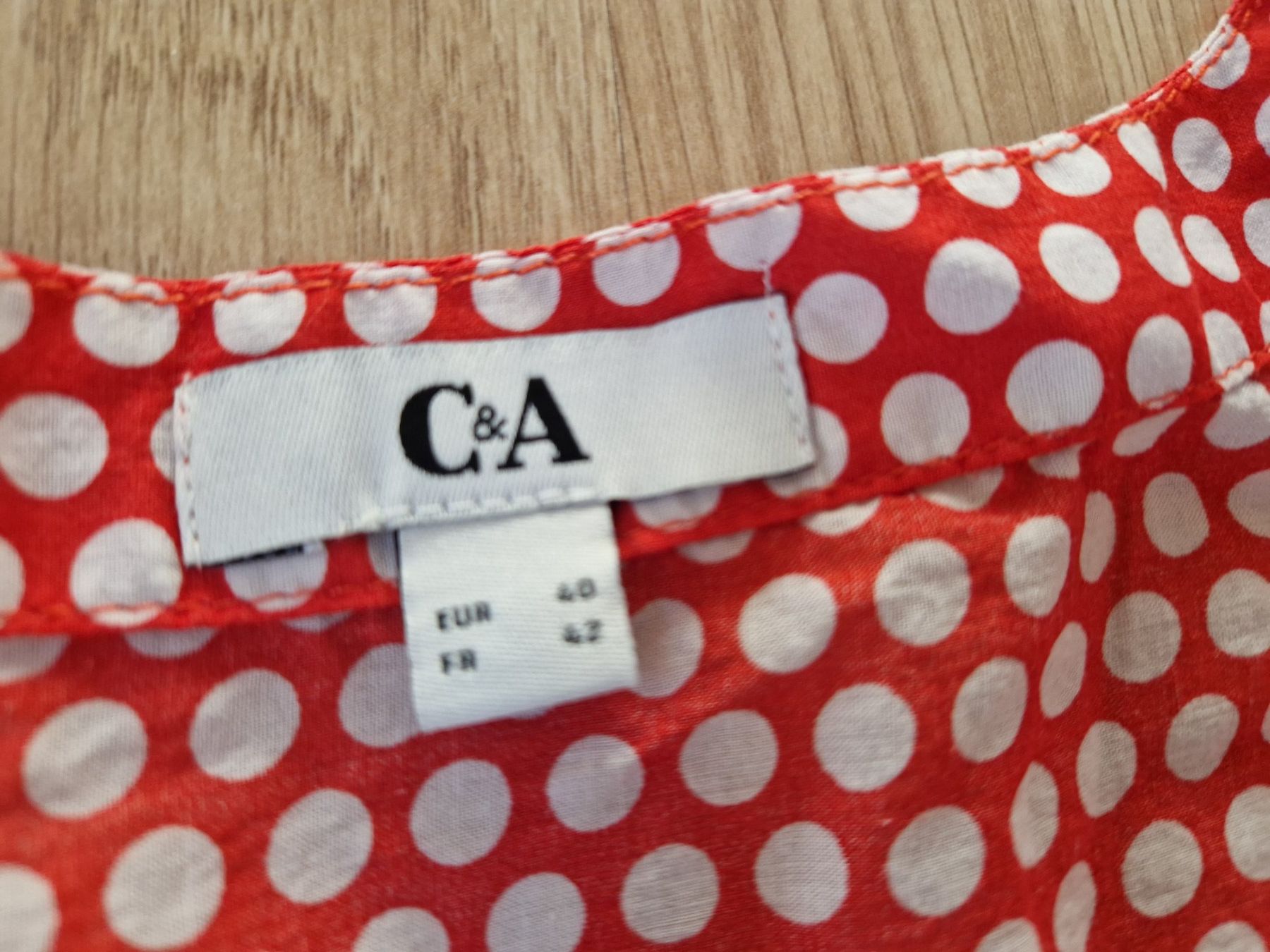 C&A Camicette: Bluse C&A kurzarm 40 getupft – Usato da Giswil venduto da movo08 1