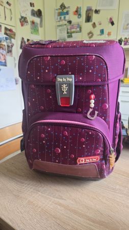 Step by Step Schultasche Lila Sternenmuster guter ge Zustand