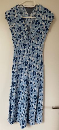 Tommy Hilfiger Denim Sommer Kleid hellblau mit Punkten Gr. S