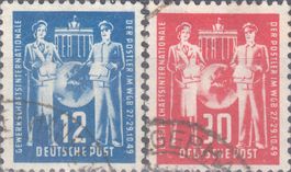 DDR 243-244 Gründung der Post Gewerkschaft gestempelt