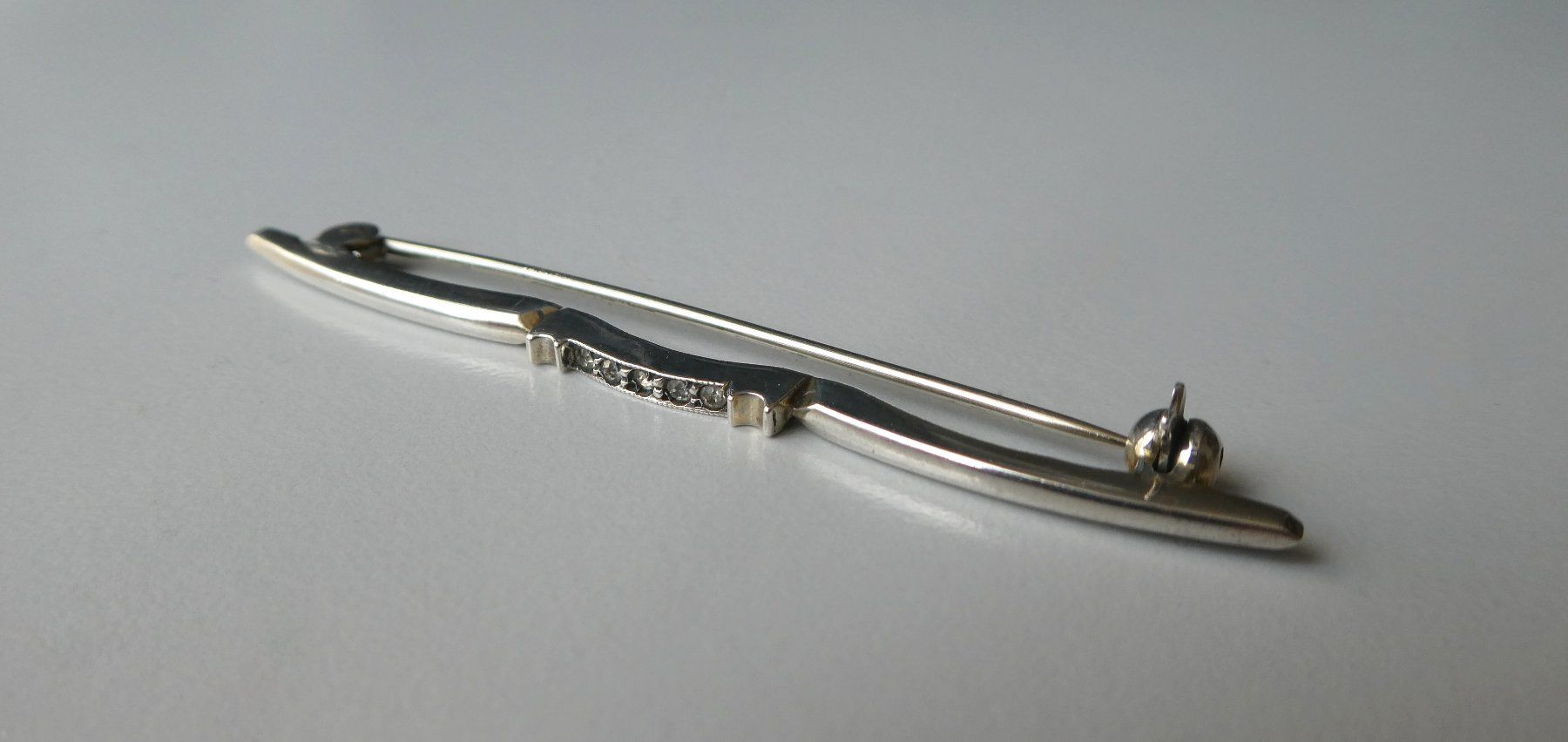 Spille & Fermagli: antike Brosche AKF 800 Silber 5 Steine Anstecknadel – Usato da Frauenfeld venduto da dhour 6