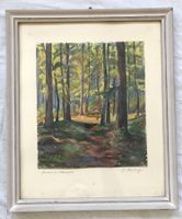 Original Aquarell - „Sommer im Oltnerwald“ - 1944
