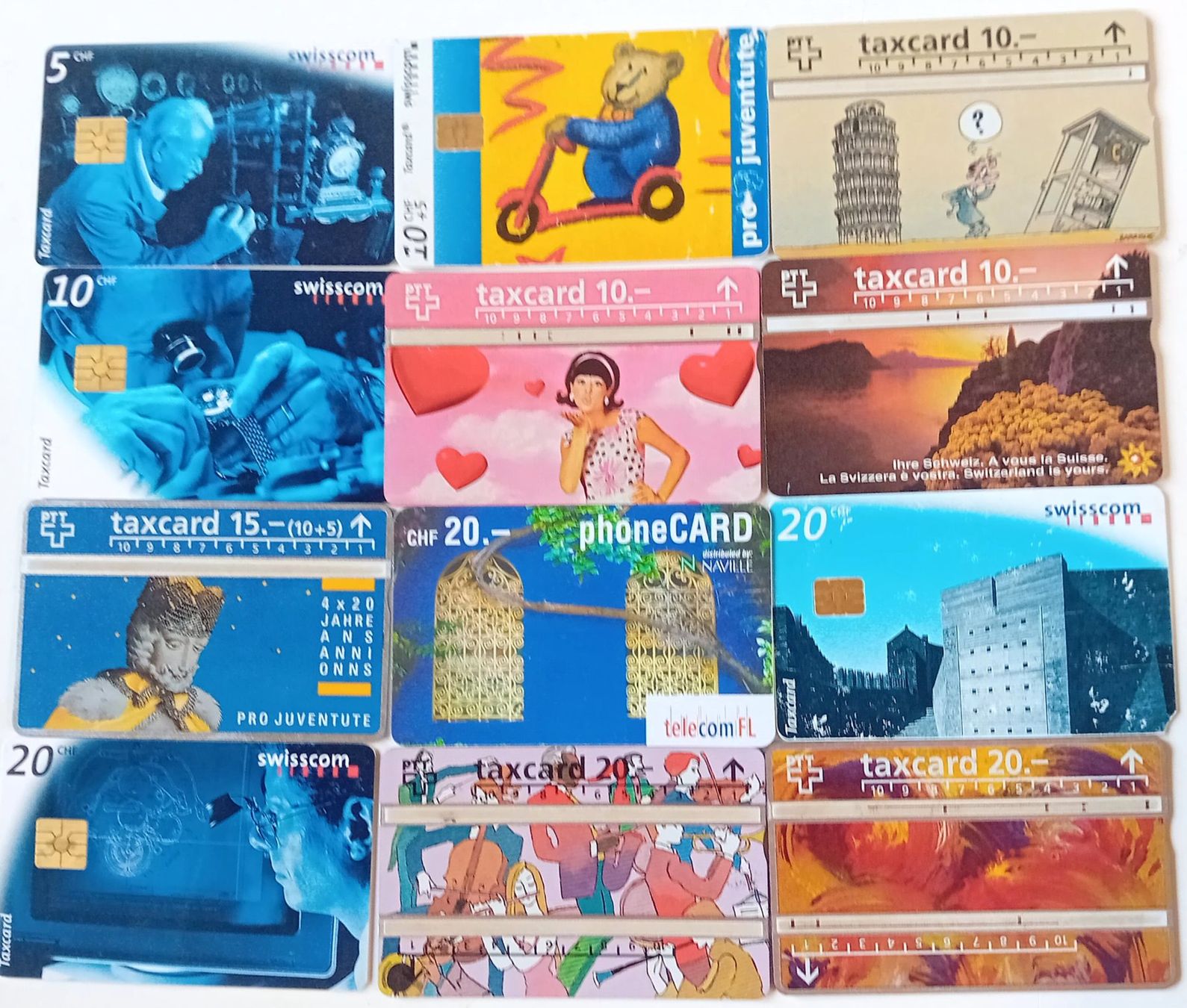 Swisscom Schede telefoniche: 12 Taxcards – Usato da Bulle venduto da LeTempsCestCool