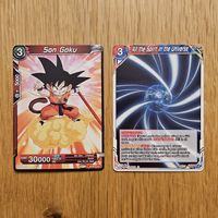 2x cards Dragon Ball Super Card Game Son Goku bt25 eng