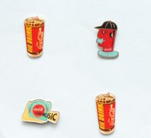 Pin Set 47, 4 Stück Pin «Coca Cola»