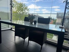 Gartenmöbel Set Rattanoptik mit Tisch und 4 Stühlen