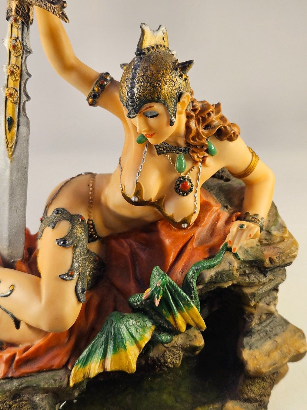 Figurines: Fantasy Figur "Kriegerin mit Drache" – D'occasion à Illnau par Beriev 4