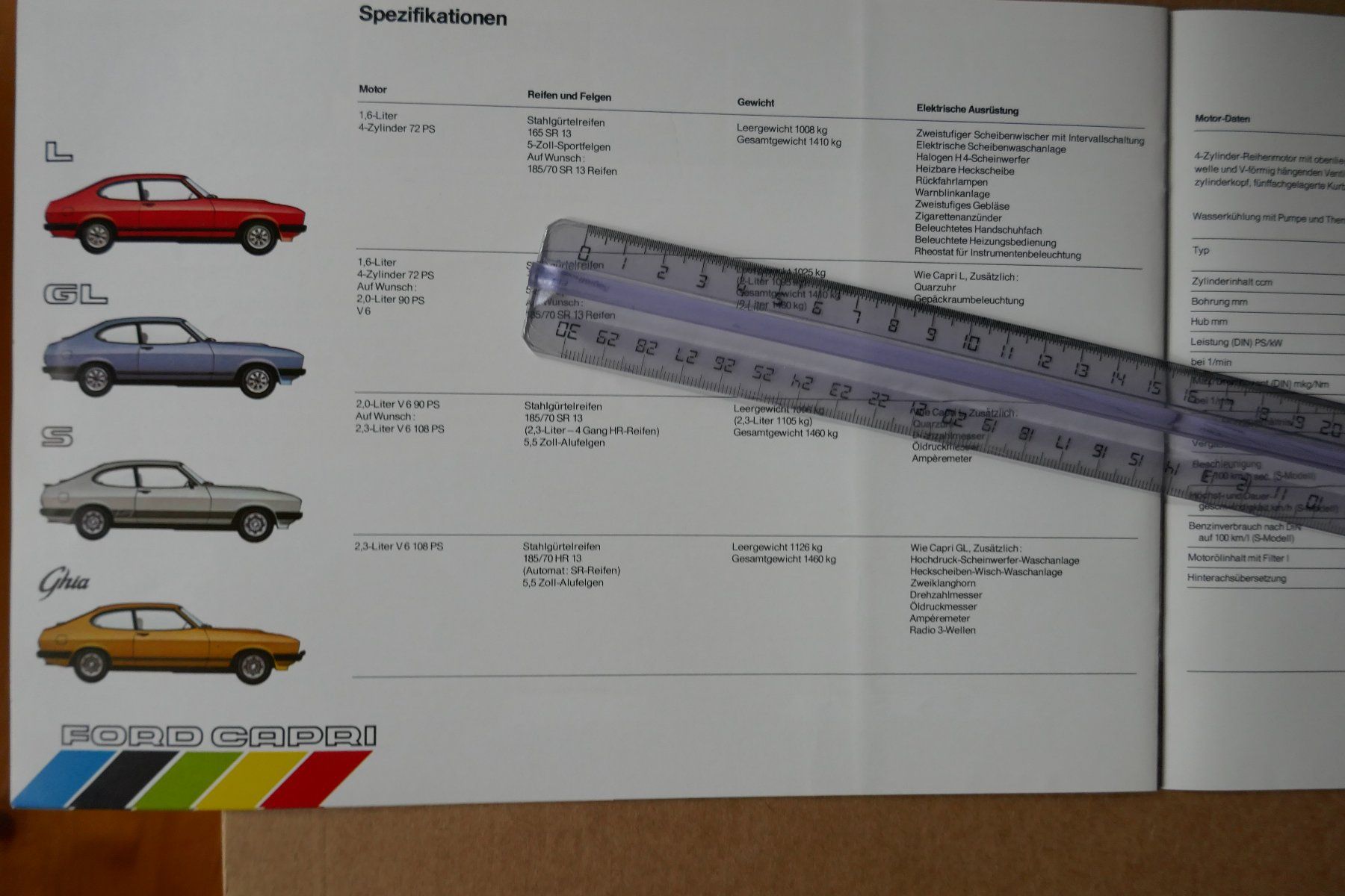 Ford Dokumente: FORD Capri   Originalprospekt – Gebraucht aus Madiswil von ML911 5