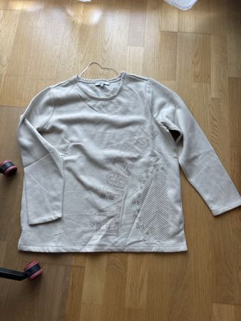 Pullover Damen beige Grösse L mit Applikationen