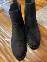 Schwarze Stiefel Chelsea Grösse 38 Wildlederoptik gut erhalt