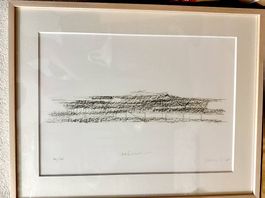 Rare lithographie de Kengo Kuma signée, numérotée et titrée
