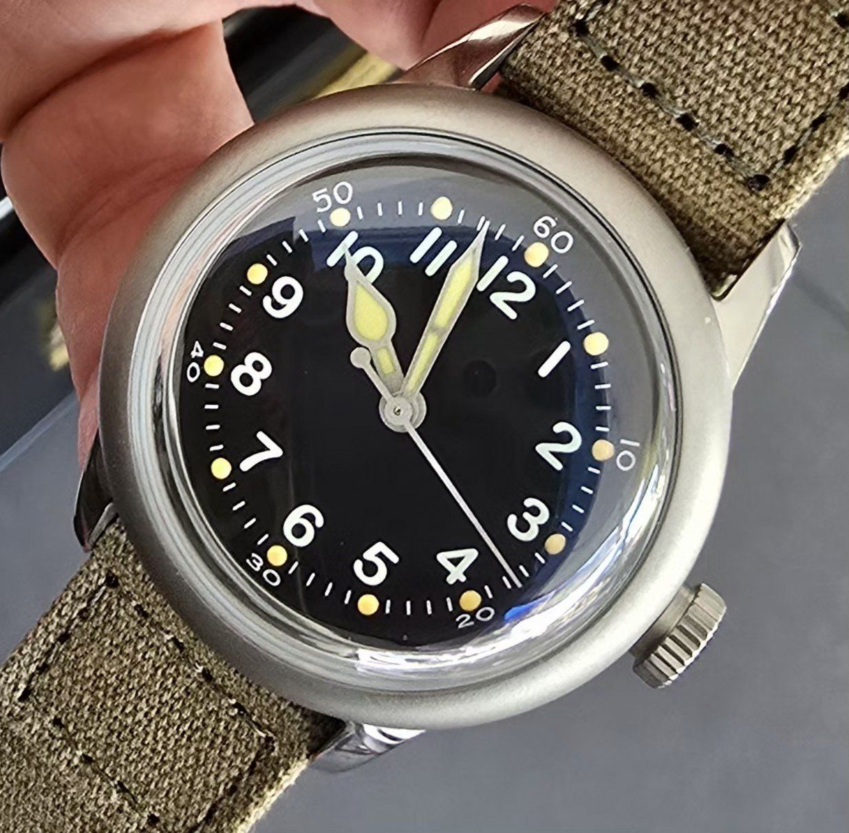 Orologi: Thorn US-Army Type A-11 watch Titanium/Automatic – Nuovo e nell'imballaggio originale da Spiez venduto da Jeepnjim