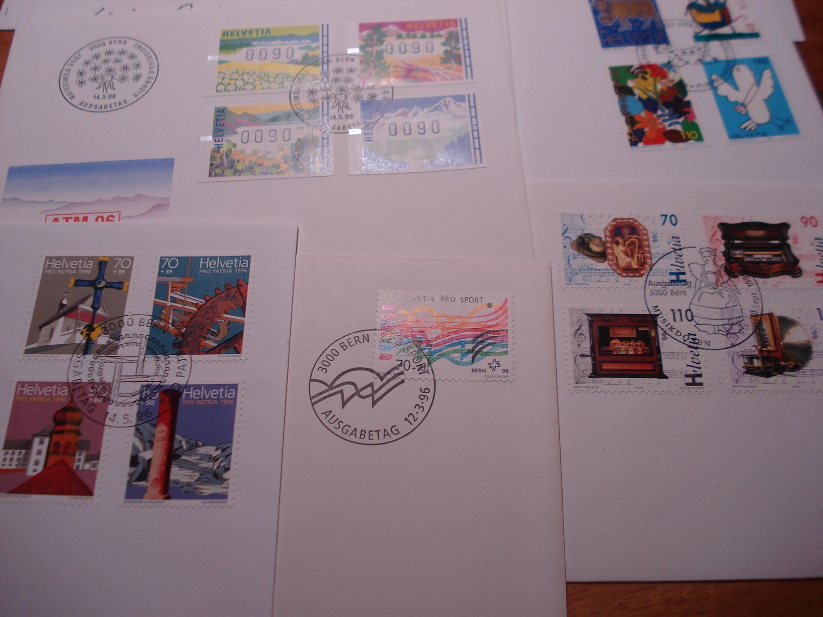 Tutti i francobolli: Moderne FDC Schweiz 1996, 8 Belege – Usato da Niederwil AG venduto da morostahu