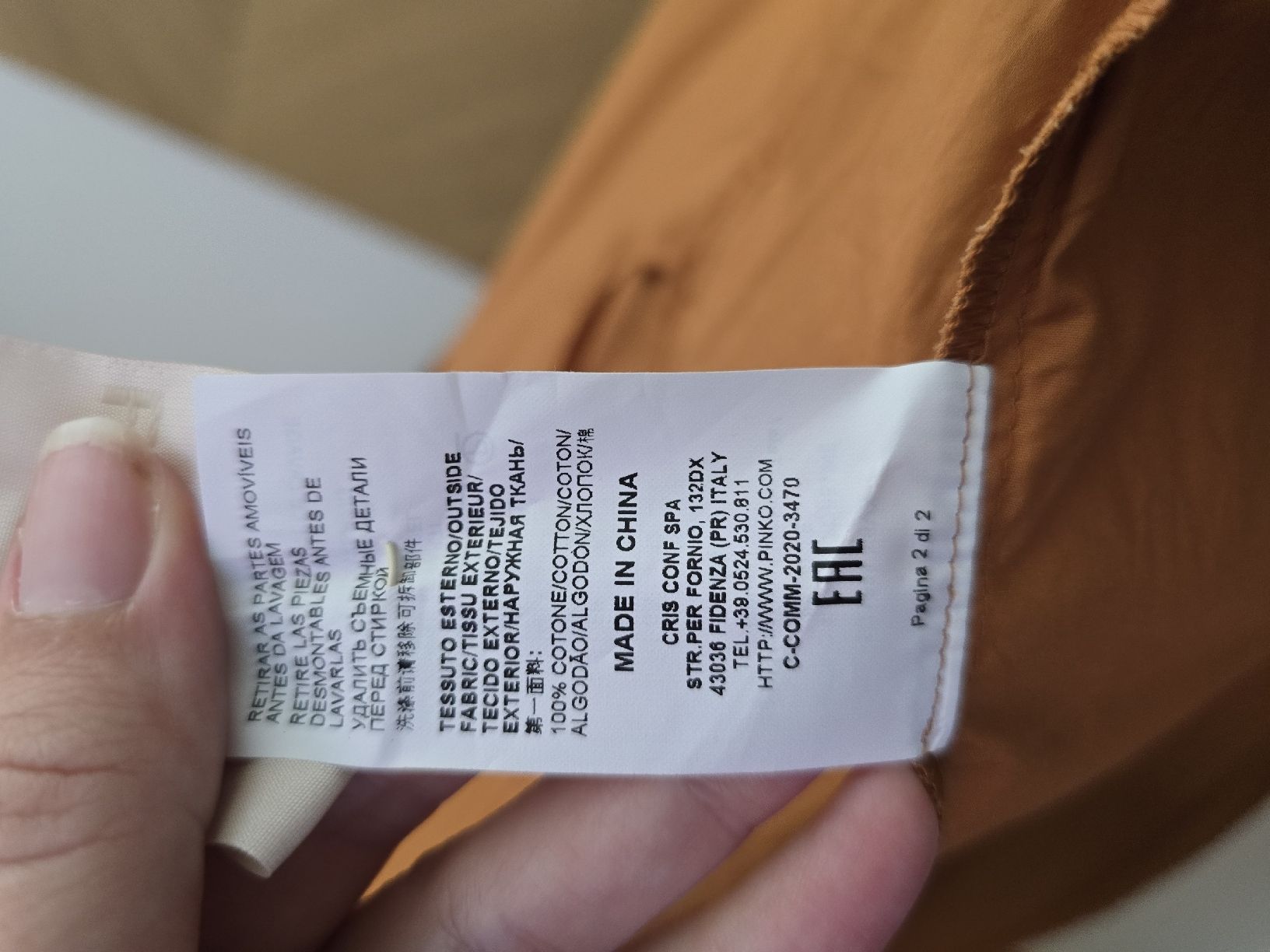 Pinko Vestiti: Pinko Kleid, Orange, Wickeloptik – Usato da Zürich venduto da ale_bg2x 6