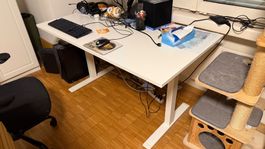 RODULF Schreibtisch sitz/steh, weiß, 140x80 cm