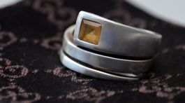 Gucci Ring / Bague Silber/ Argent 925 Topas - topaze