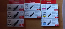 8 Canon Pixma 571 XL Tintenpatronen Set