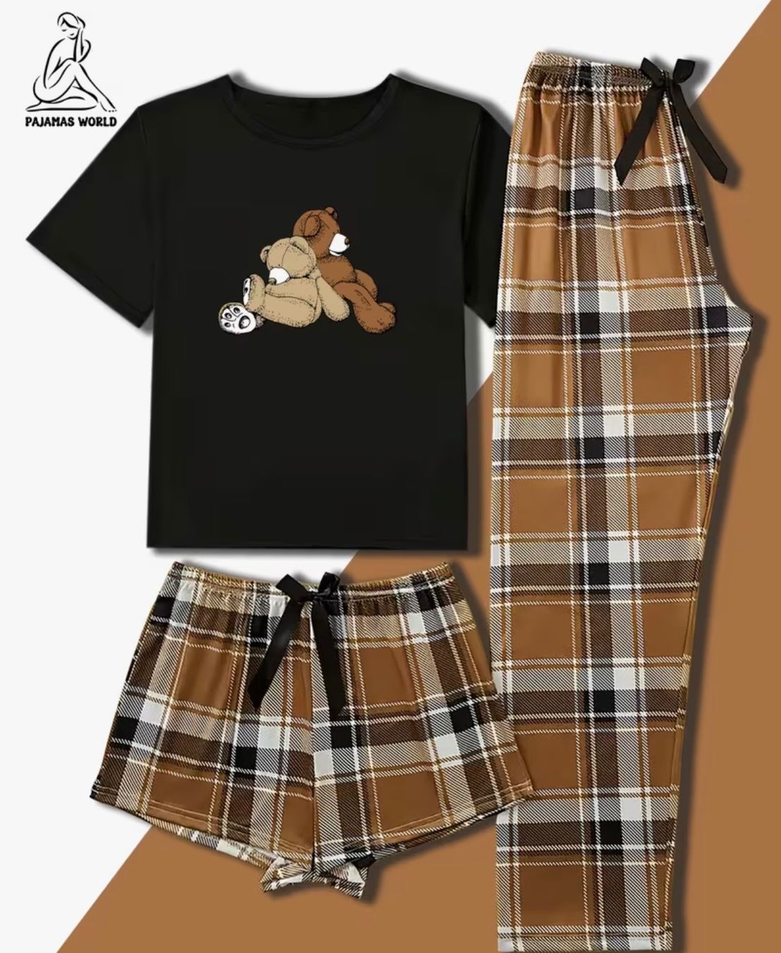 Negligees & Pigiami: Schlafanzug-Pyjama-3-teilig-Bärenliebe-super flauschig-Top – Nuovo e nell'imballaggio originale da Teufenthal AG venduto da MeineSchatztruhe