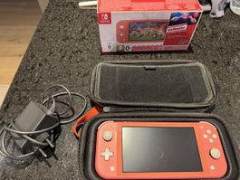 Nintendo Switch Lite Korall mit Zubehör und OVP