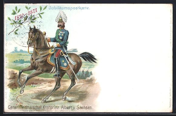 Cancelleria postale: Litho Generalfeldmarschall Kronprinz Alb – Usato da Berlin venduto da bartko-reher