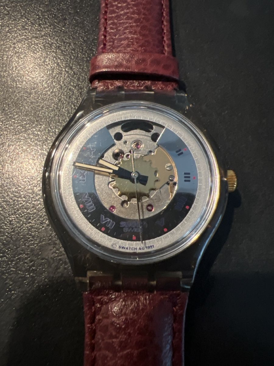 Swatch Orologi: Swatch Automatic (SAM100) Rubin - 1. Version – Nuovo e nell'imballaggio originale da Künten venduto da Spike17 1