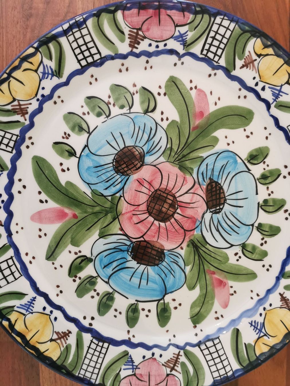 Piatti: Wandteller mit Blumen / Durchm. 31.8cm – Usato da Boniswil venduto da Totomat-Lady2 1
