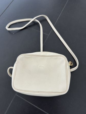 Longchamp Handtasche Leder beige creme