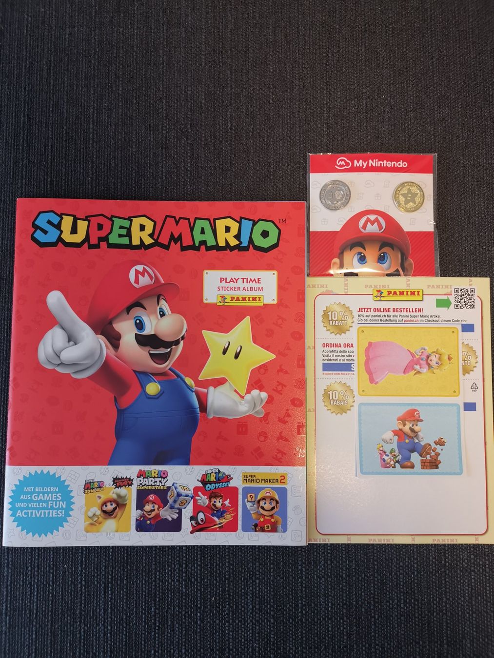 Panini Sammelbilder & Trading cards: Super Mario Sticker Album + Extras – Neu und originalverpackt aus Stans von