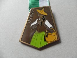 Medaille Frau Tracht Trachtenfest Fest von Jahr 1985