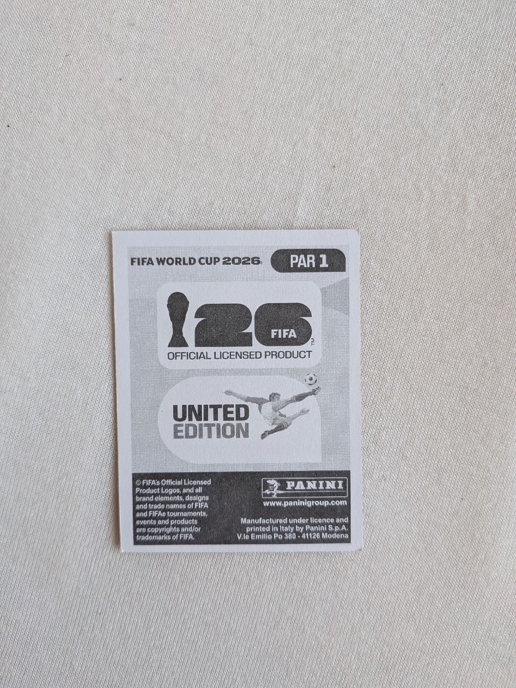Panini Sammelbilder & Trading cards: Panini Bild PAR 1 – Neu (gemäss Beschreibung) aus Eschenbach SG von SanFranciscoCalifornia 1