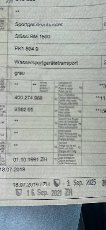 Stüssy Rimorchi: Stüssi Bootsanhänger 1500kg – Usato da Wettswil venduto da Pwettswil 1