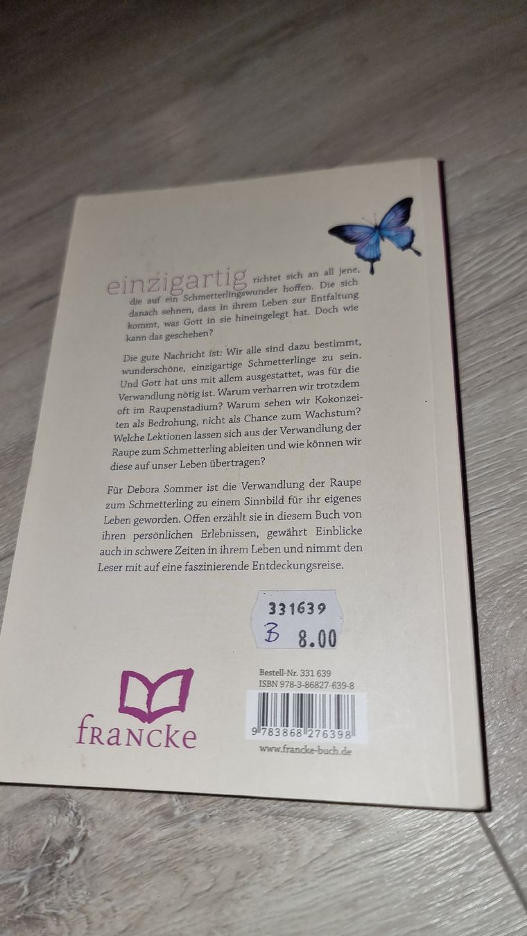 Libri: "Einzigartig" Debora Sommer – Usato da Wigoltingen venduto da Zuckerfee84 1