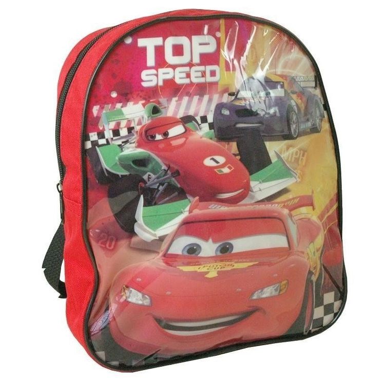 Disney Cars Rucksack – 31 Cm Kindergarten-Tasche In Rot & Blau