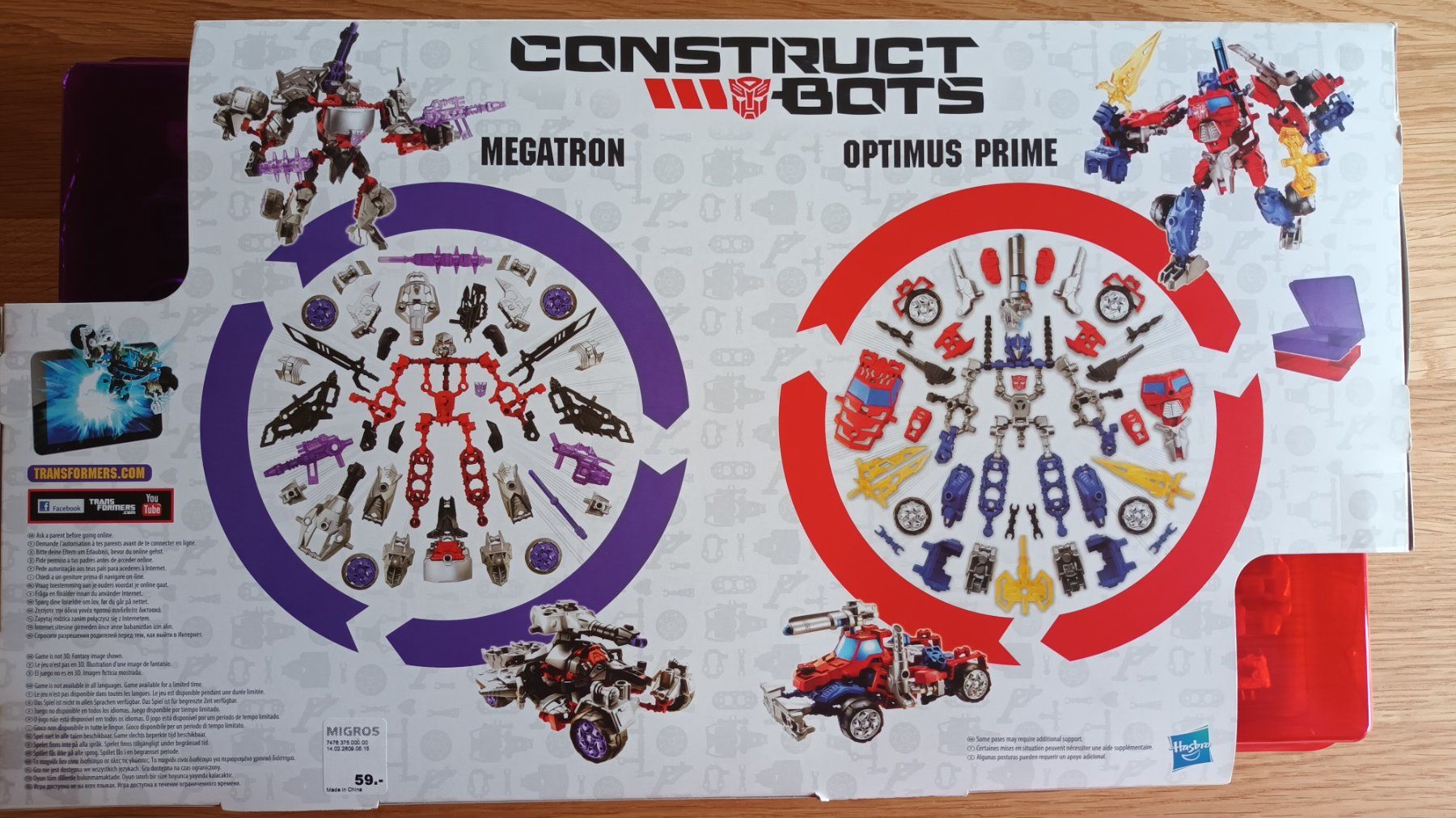Hasbro Giocattoli: Transformers Construct-Bots Optimus Prime Vs. Megatron – Nuovo e nell'imballaggio originale da Les Geneveys sur Coffrane venduto da tgeissler 1