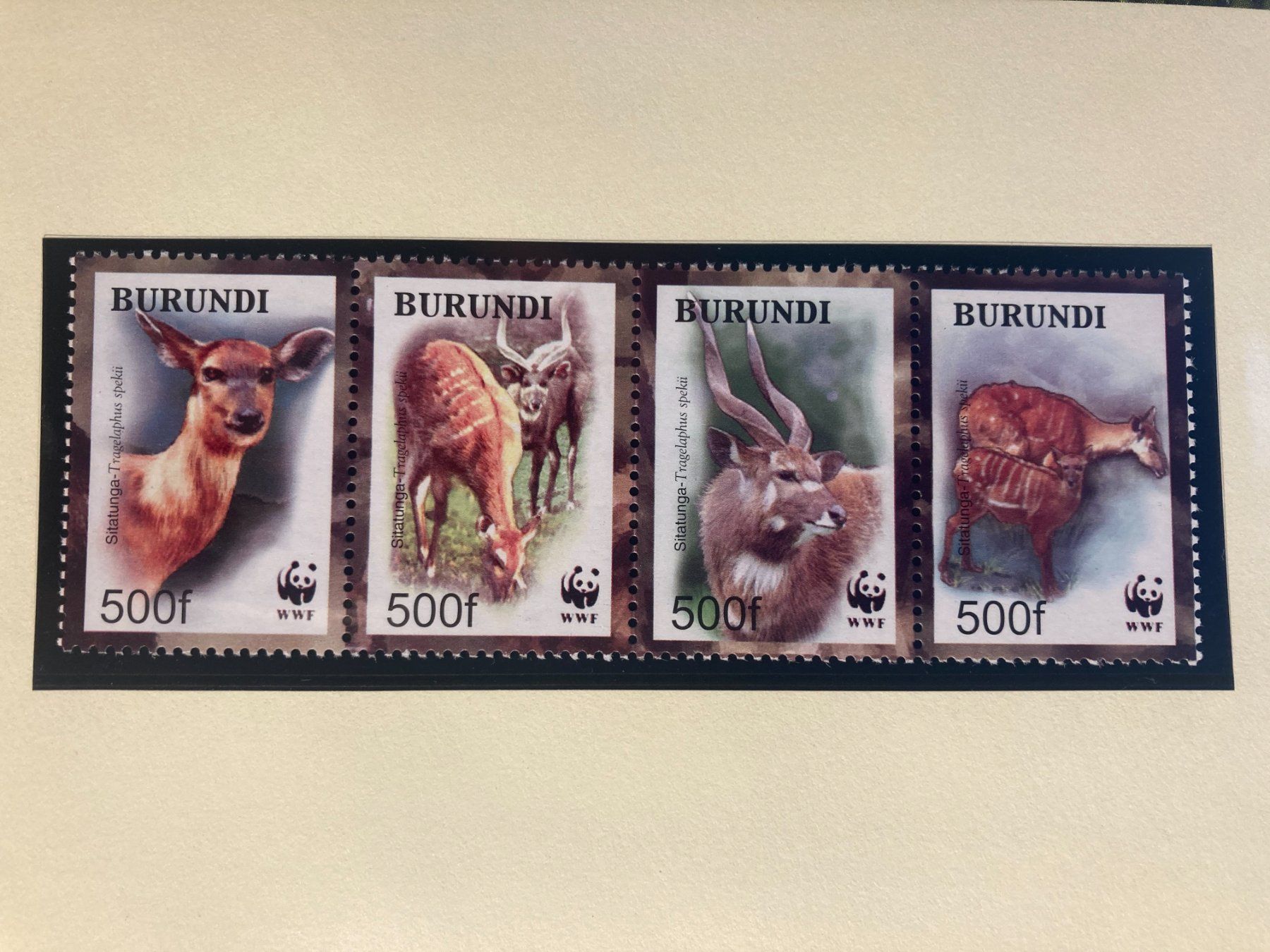 Alle Briefmarken: Burundi 2004 Satz WWF Sitatunga Antilope postfrisch – Neu (gemäss Beschreibung) aus Liestal von schnueps