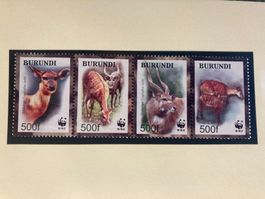 Burundi 2004 Satz WWF Sitatunga Antilope postfrisch