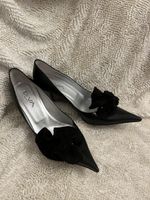Elegante DIVA Leder Pumps Gr. 36½ Schwarz 60er Jahre Stil