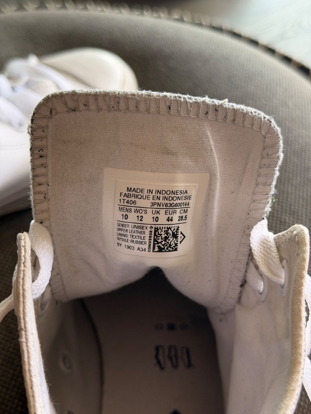 Converse Scarpe da uomo: Converse Schuhe weiss Leder Grösse 44 – Usato da Küsnacht ZH venduto da Icon21 7