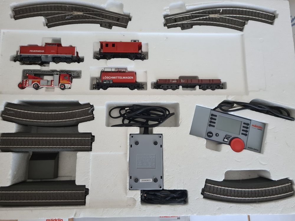 Starter Set Marklin 29755 – Train Pompier (Feuerwehr) Avec éclairages, Digital