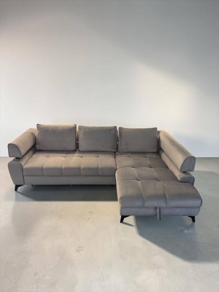 Sofas: Ecksofa mit Schlaffunktion und Stauraum, silbergrau – D'occasion à Fehraltorf par Sofalab.swiss 4