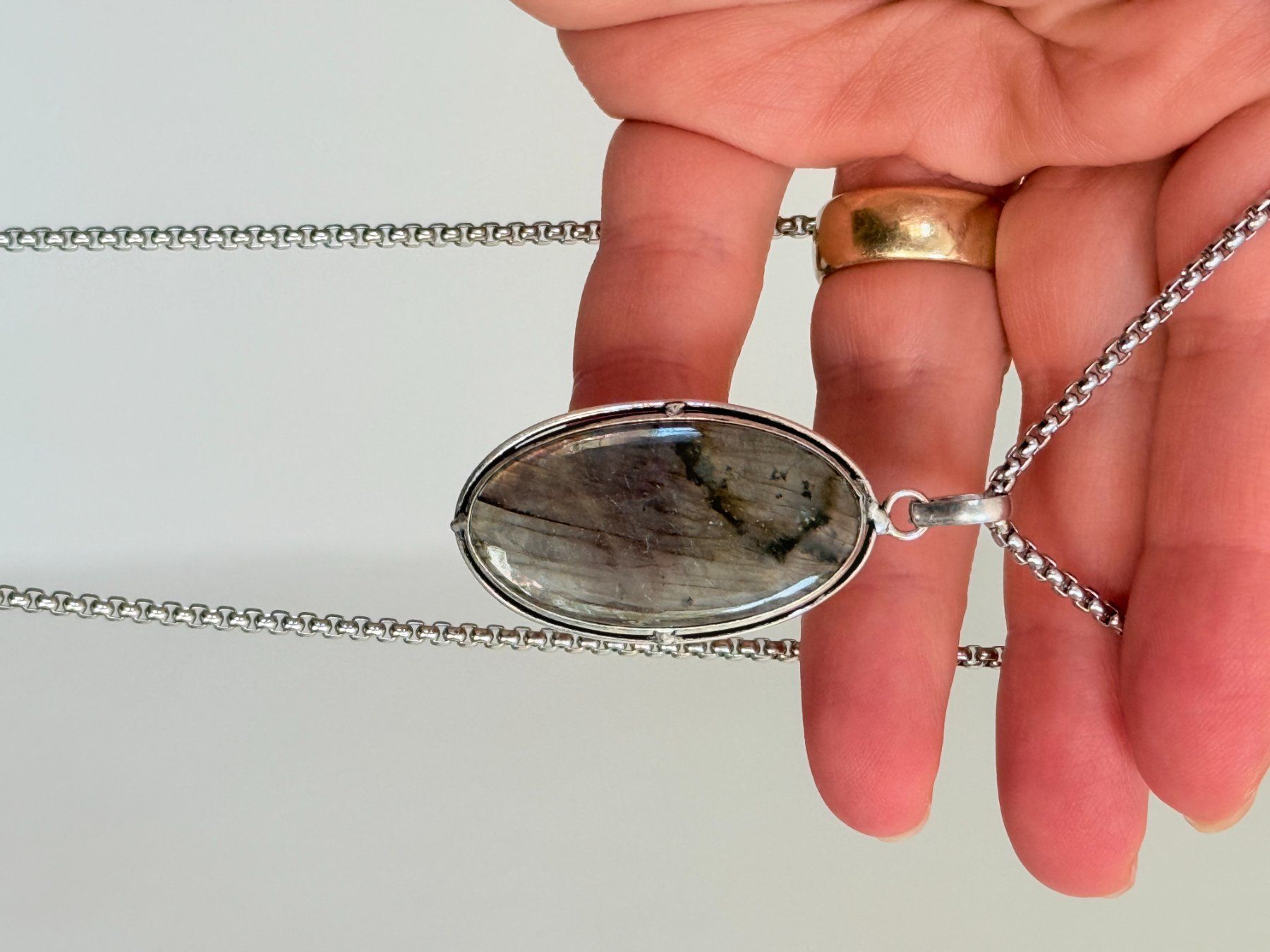Catenine: Collier avec Labradorite – Nuovo e nell'imballaggio originale da Genève venduto da AWWA 1