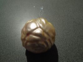 Weihnachtskugel goldfarbig/rosa