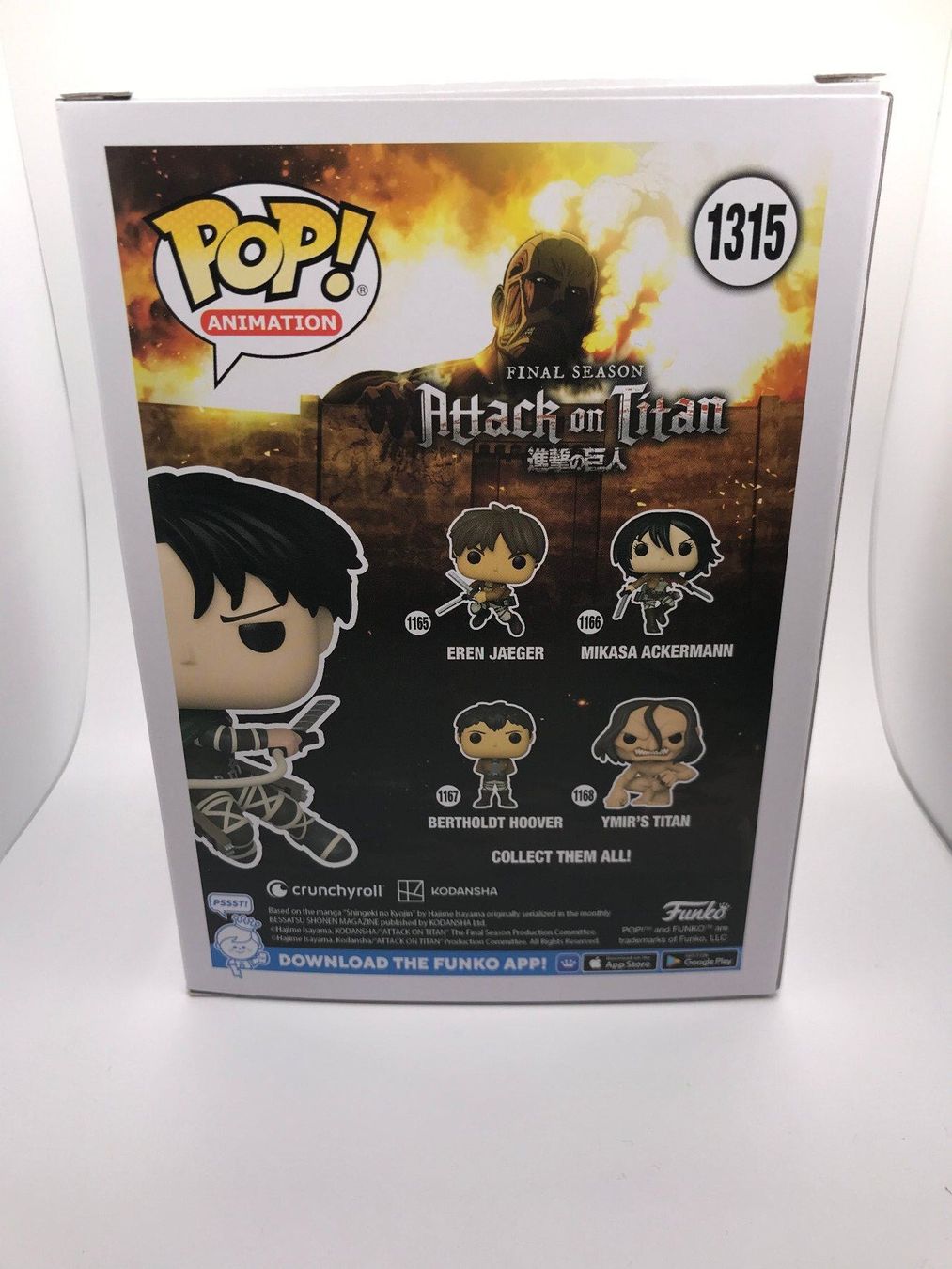 Funko Statuette: Funko POP - 1315 - Captain Levi - Attack on Titan – Nuovo (secondo la descrizione) da Allschwil venduto da Bullach 1