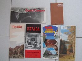 Nevada Utah Grand + Bryce Canyon Landkarten + Prospekte 1978
