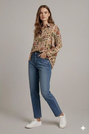 Weekend by Carrera Vintage italienisches Button-Down Hemd -