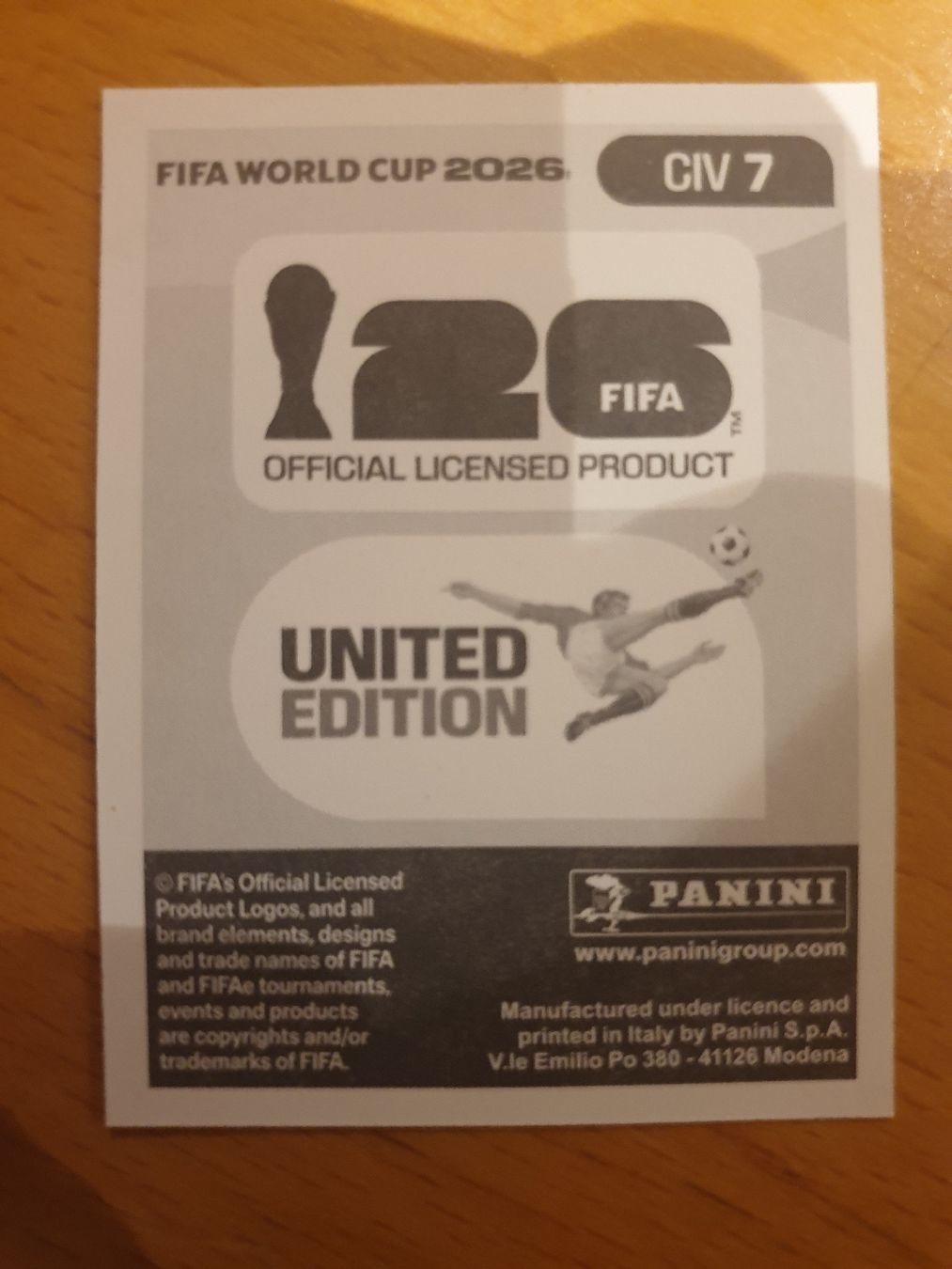 Panini Carte collezionabili: Panini WM 2026 CIV WILLY BOLY 7 – Nuovo (secondo la descrizione) da Einsiedeln venduto da MGXX 1