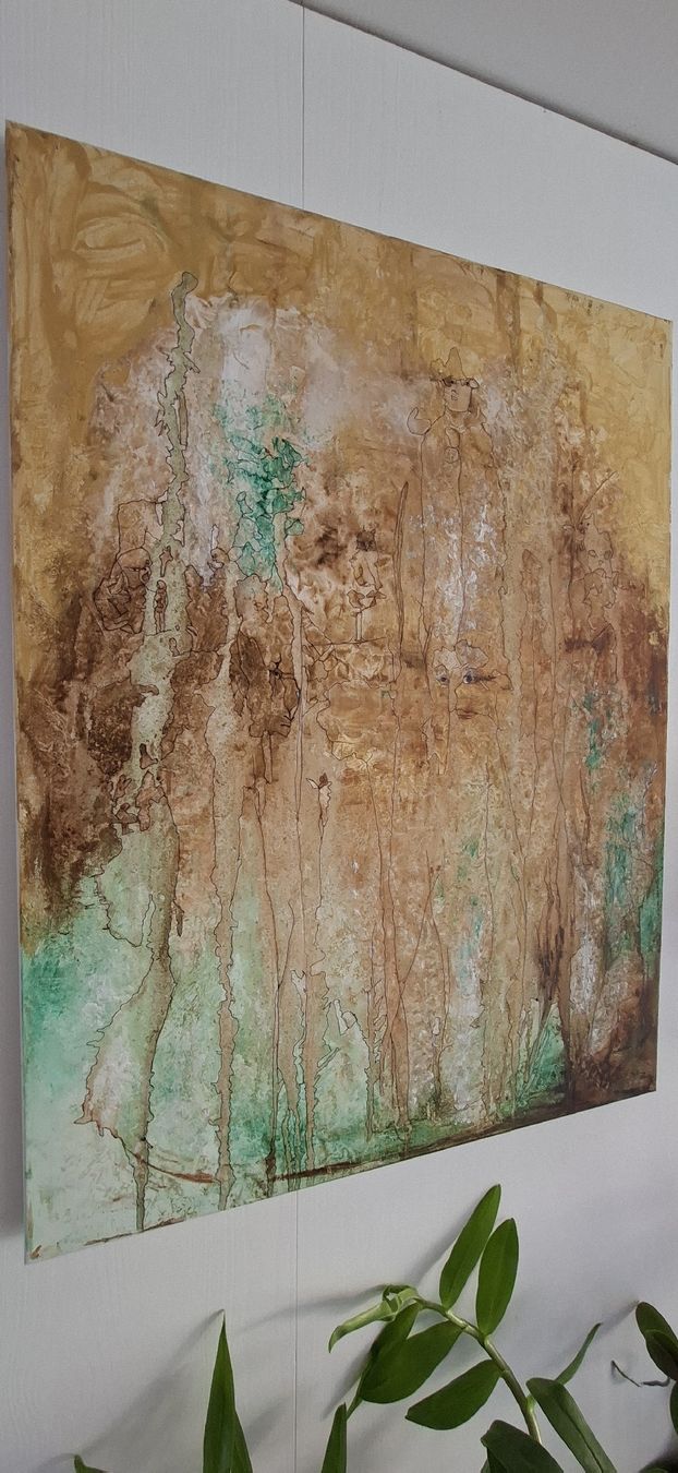 Tableaux: Gemälde " Der ewige Wanderer" handmade 60×80 – Neuf (Voir description) à Riehen par Steinbock1970 1