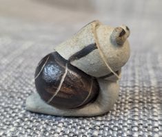 Keramik Schnecke, Deko Figur, Handarbeit, Vintage Stil