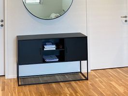 Modernes Sideboard Metall - L120 B40 H75
